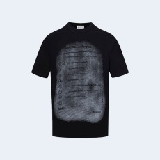 메종 마르지엘라 브라이드 워싱 로고 티셔츠 블랙